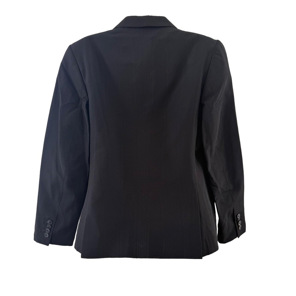 Dries Van Noten Blazer Womens 44 US 8 Black Subtle Pattern Sheen Tailored Jacket - Picture 2 of 16